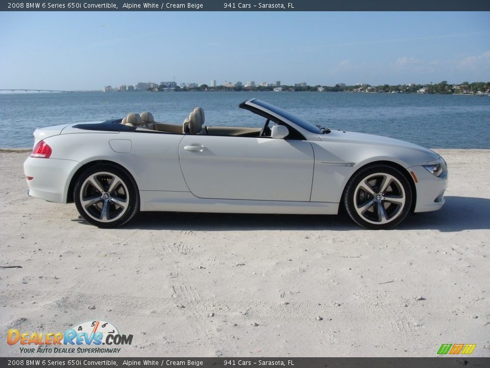 2008 BMW 6 Series 650i Convertible Alpine White / Cream Beige Photo #8