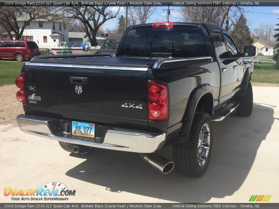 2009 Dodge Ram 2500 SLT Quad Cab 4x4 Brilliant Black Crystal Pearl / Medium Slate Gray Photo #7