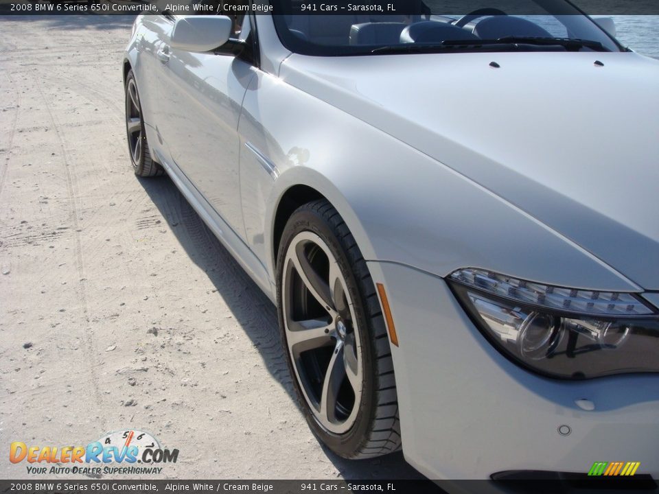 2008 BMW 6 Series 650i Convertible Alpine White / Cream Beige Photo #9