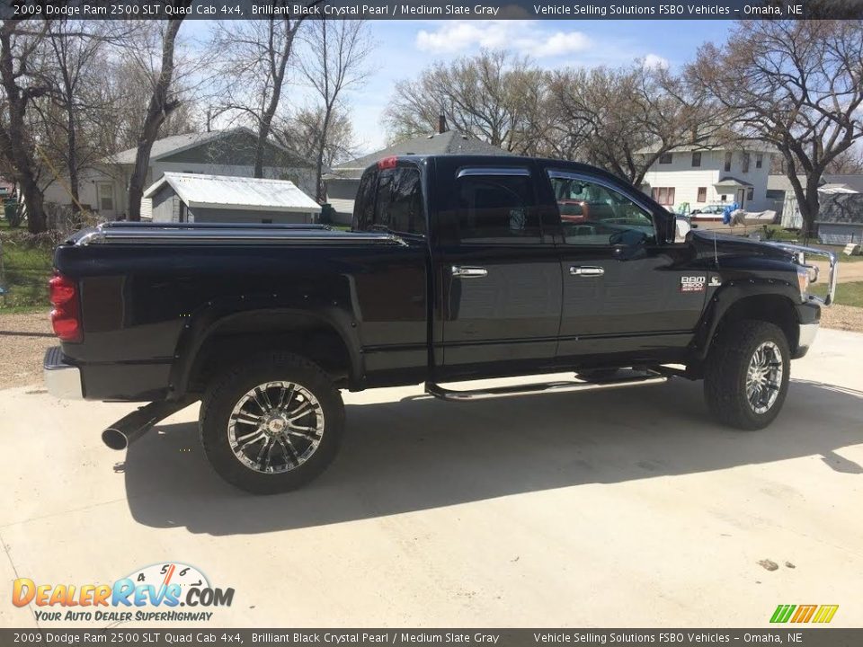 2009 Dodge Ram 2500 SLT Quad Cab 4x4 Brilliant Black Crystal Pearl / Medium Slate Gray Photo #8