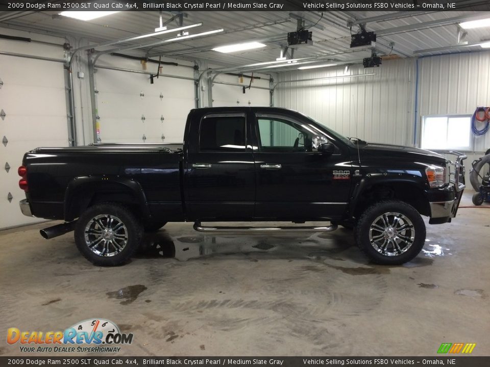 2009 Dodge Ram 2500 SLT Quad Cab 4x4 Brilliant Black Crystal Pearl / Medium Slate Gray Photo #9