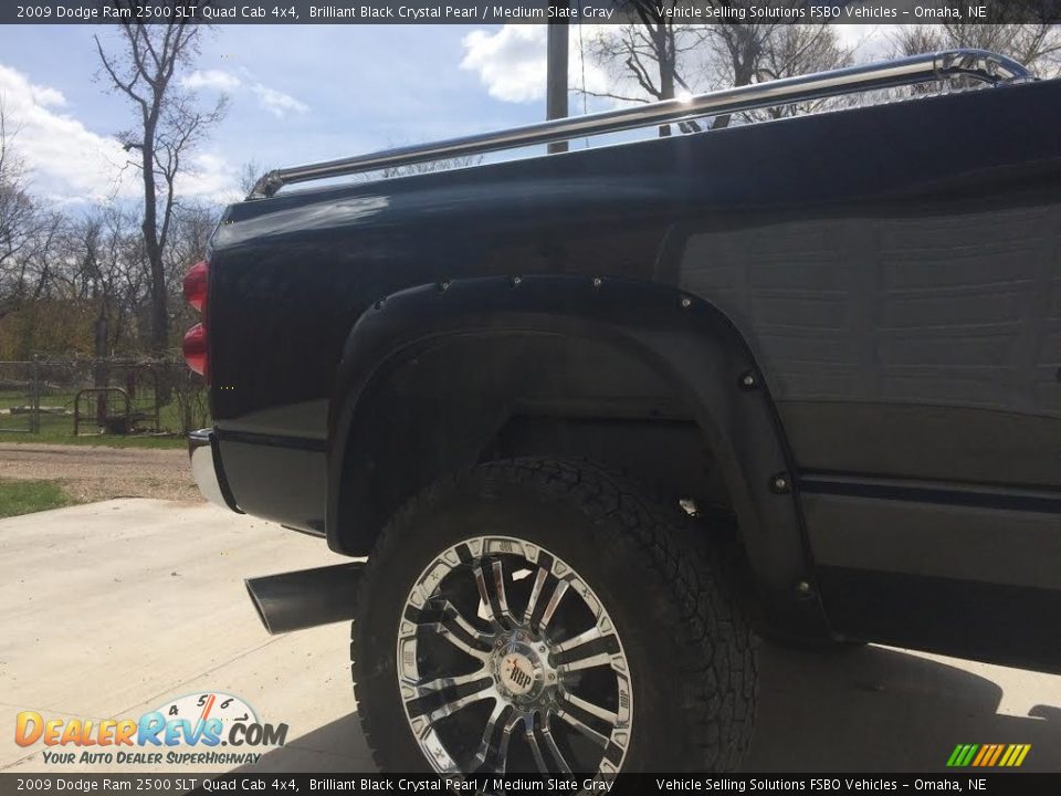 2009 Dodge Ram 2500 SLT Quad Cab 4x4 Brilliant Black Crystal Pearl / Medium Slate Gray Photo #12