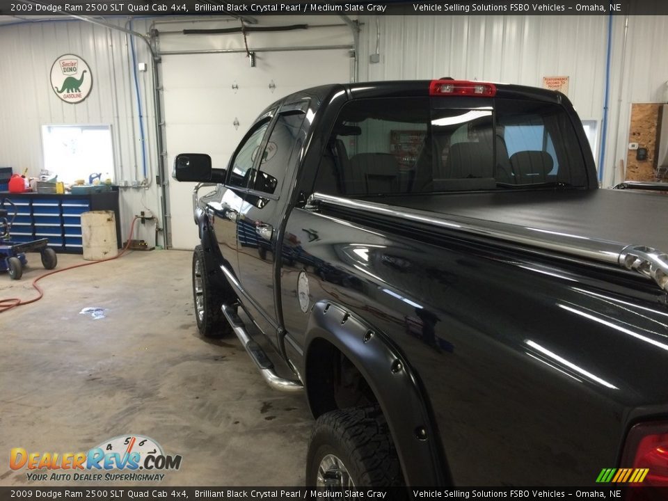 2009 Dodge Ram 2500 SLT Quad Cab 4x4 Brilliant Black Crystal Pearl / Medium Slate Gray Photo #13