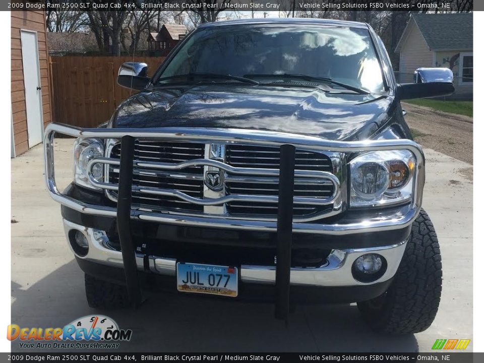 2009 Dodge Ram 2500 SLT Quad Cab 4x4 Brilliant Black Crystal Pearl / Medium Slate Gray Photo #16