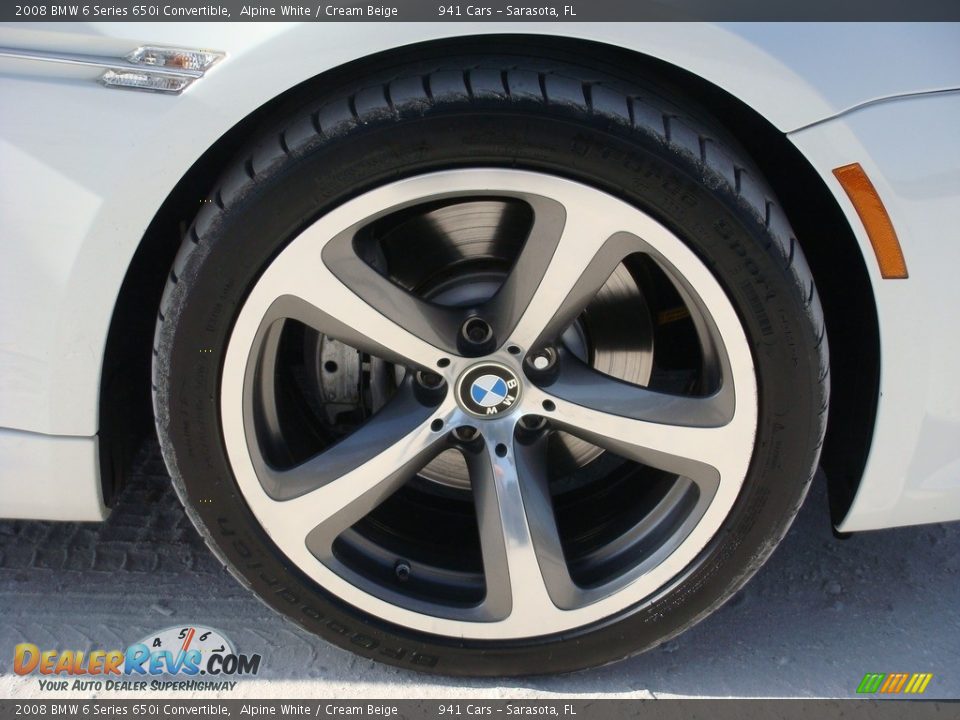 2008 BMW 6 Series 650i Convertible Alpine White / Cream Beige Photo #20