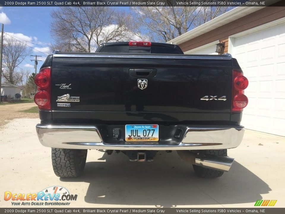 2009 Dodge Ram 2500 SLT Quad Cab 4x4 Brilliant Black Crystal Pearl / Medium Slate Gray Photo #18