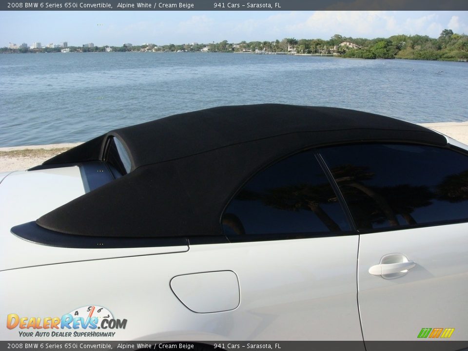 2008 BMW 6 Series 650i Convertible Alpine White / Cream Beige Photo #23