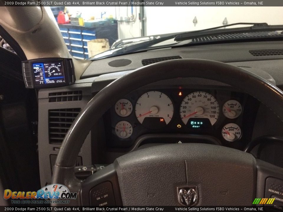 2009 Dodge Ram 2500 SLT Quad Cab 4x4 Brilliant Black Crystal Pearl / Medium Slate Gray Photo #34