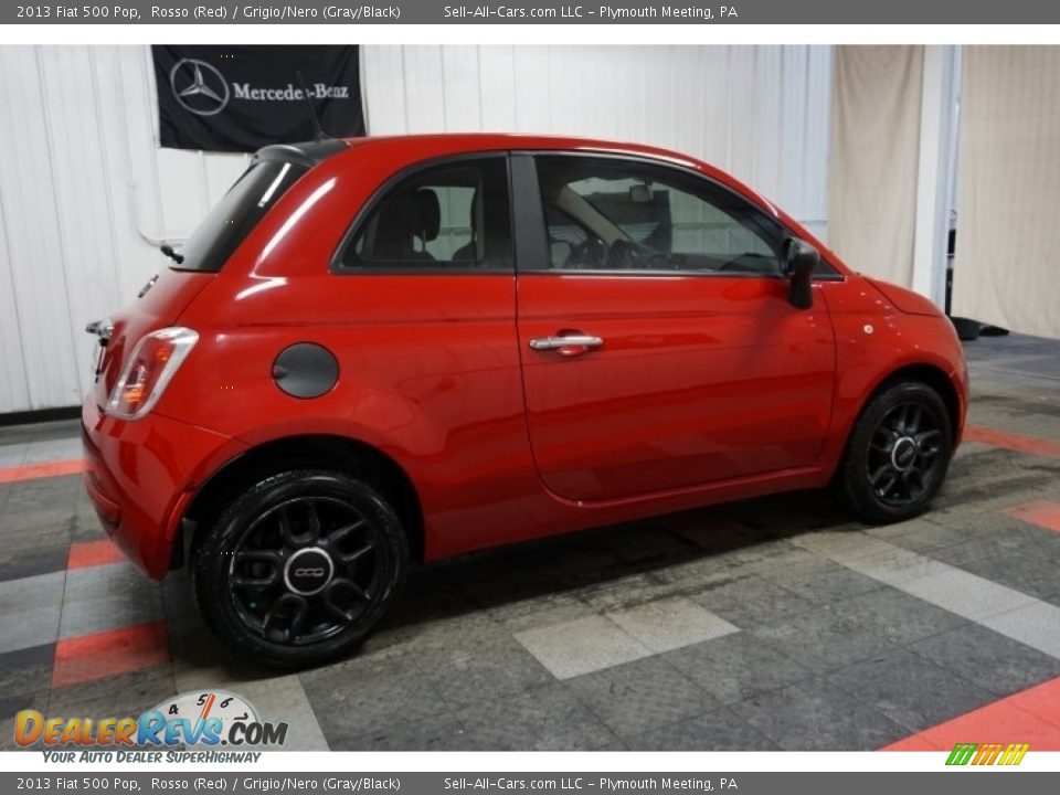 2013 Fiat 500 Pop Rosso (Red) / Grigio/Nero (Gray/Black) Photo #7