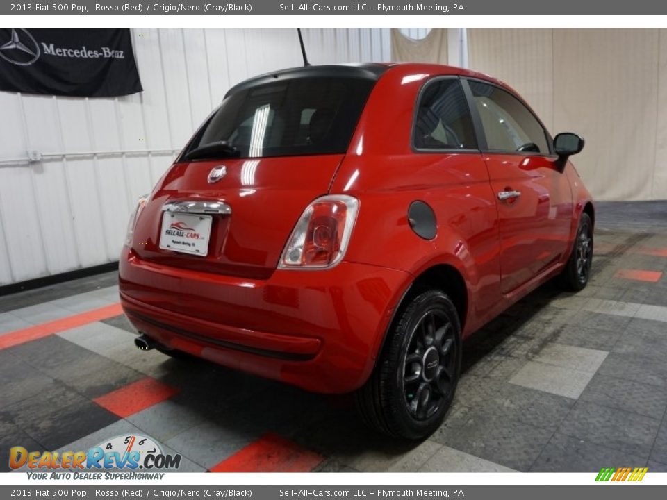 2013 Fiat 500 Pop Rosso (Red) / Grigio/Nero (Gray/Black) Photo #8