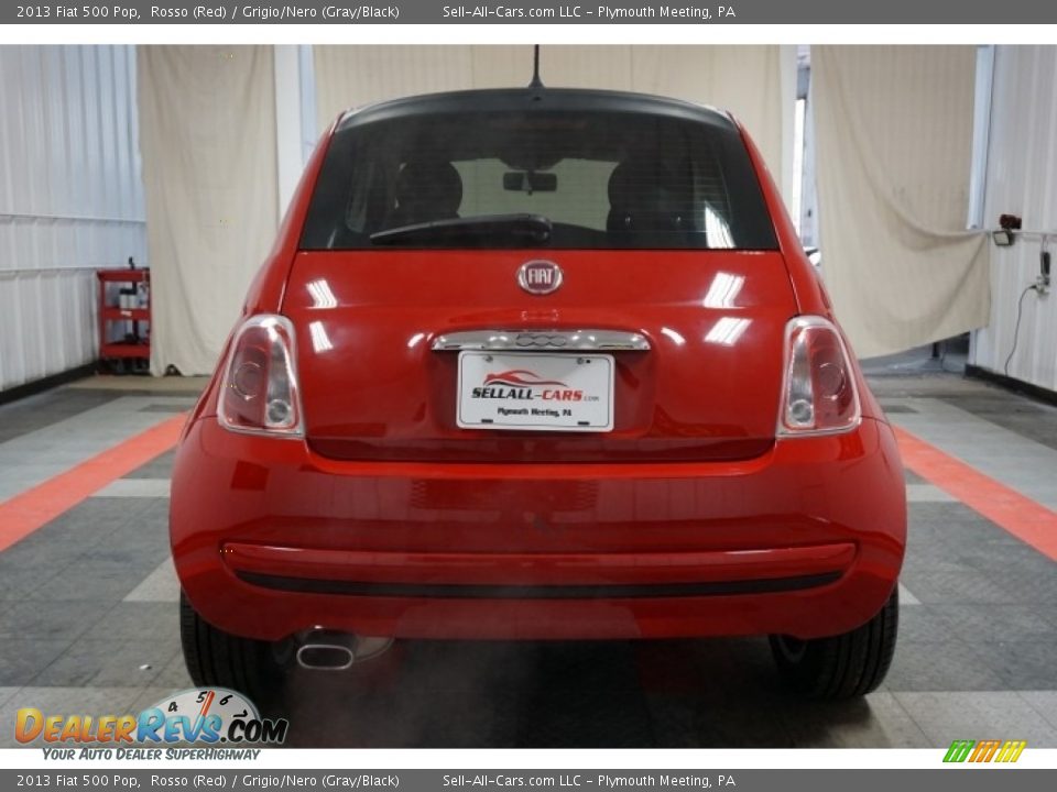 2013 Fiat 500 Pop Rosso (Red) / Grigio/Nero (Gray/Black) Photo #9