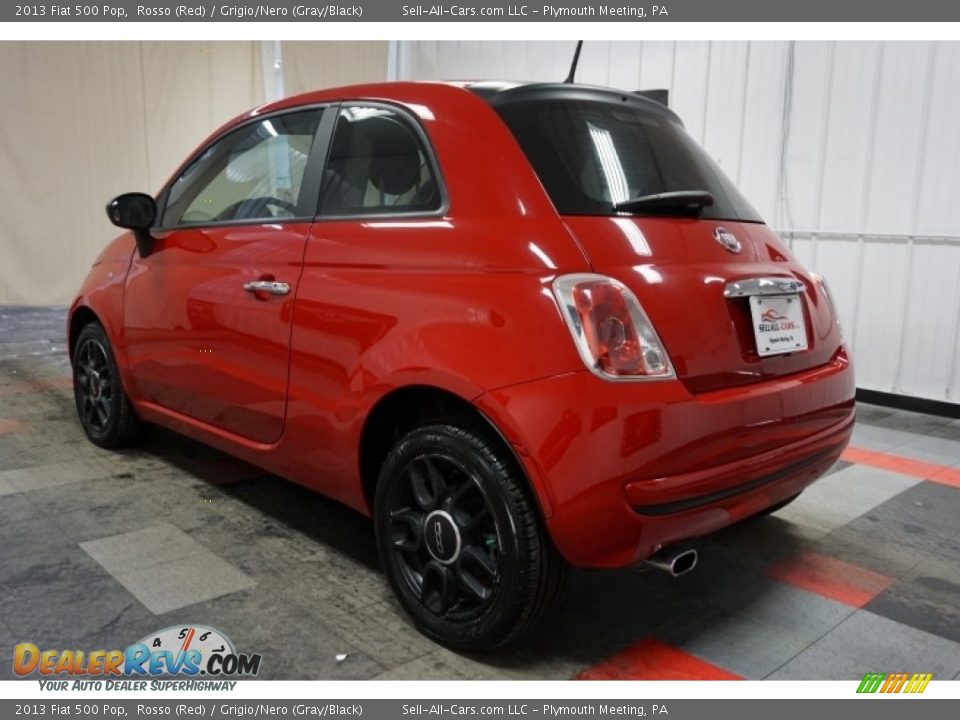 2013 Fiat 500 Pop Rosso (Red) / Grigio/Nero (Gray/Black) Photo #10