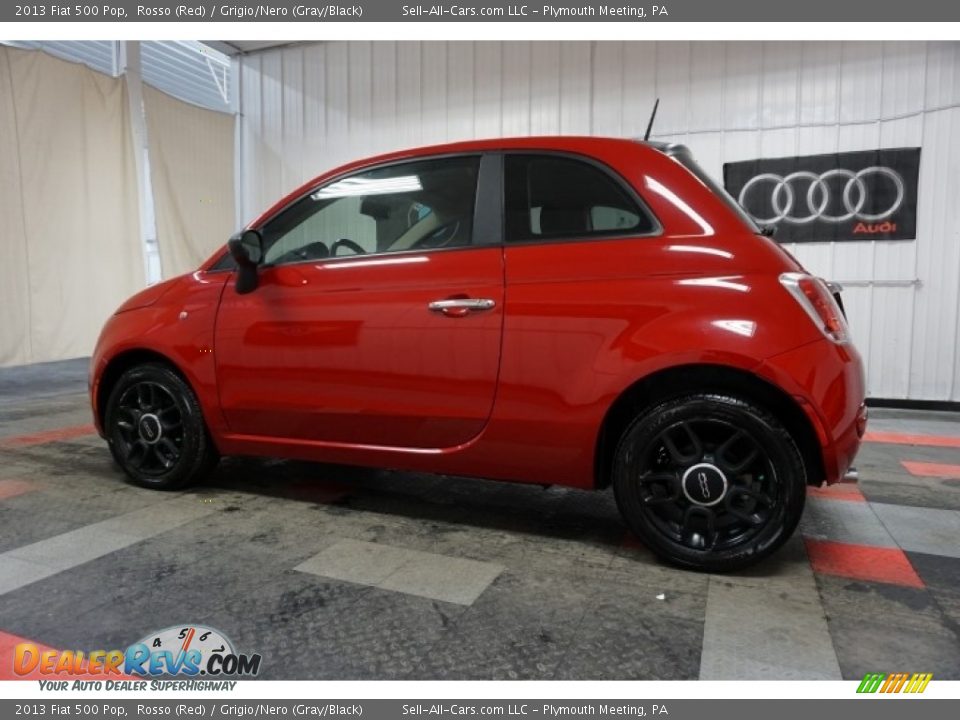 2013 Fiat 500 Pop Rosso (Red) / Grigio/Nero (Gray/Black) Photo #11