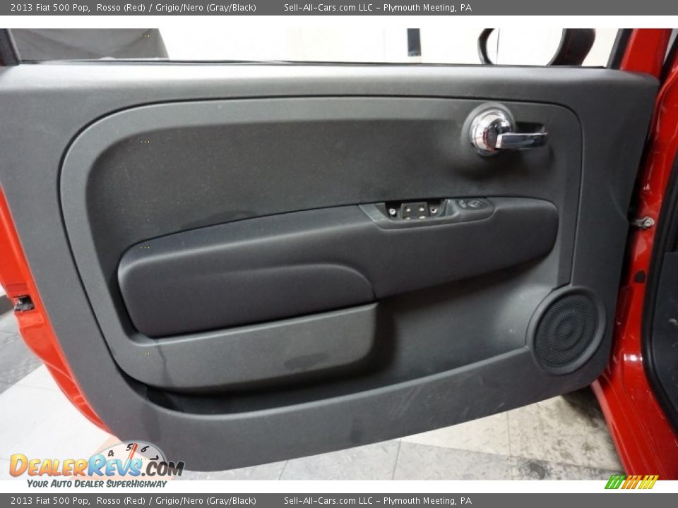 2013 Fiat 500 Pop Rosso (Red) / Grigio/Nero (Gray/Black) Photo #12