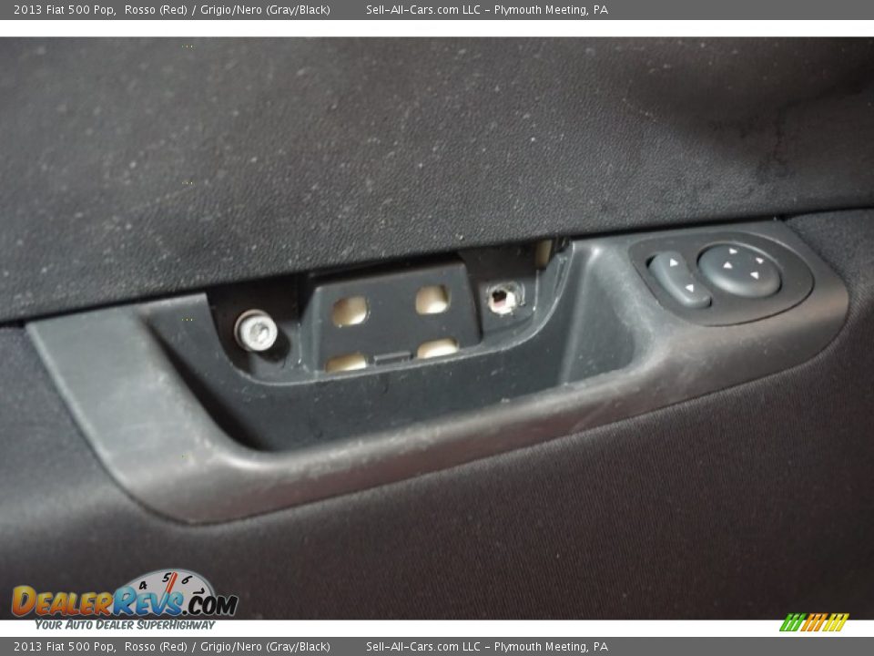 2013 Fiat 500 Pop Rosso (Red) / Grigio/Nero (Gray/Black) Photo #13