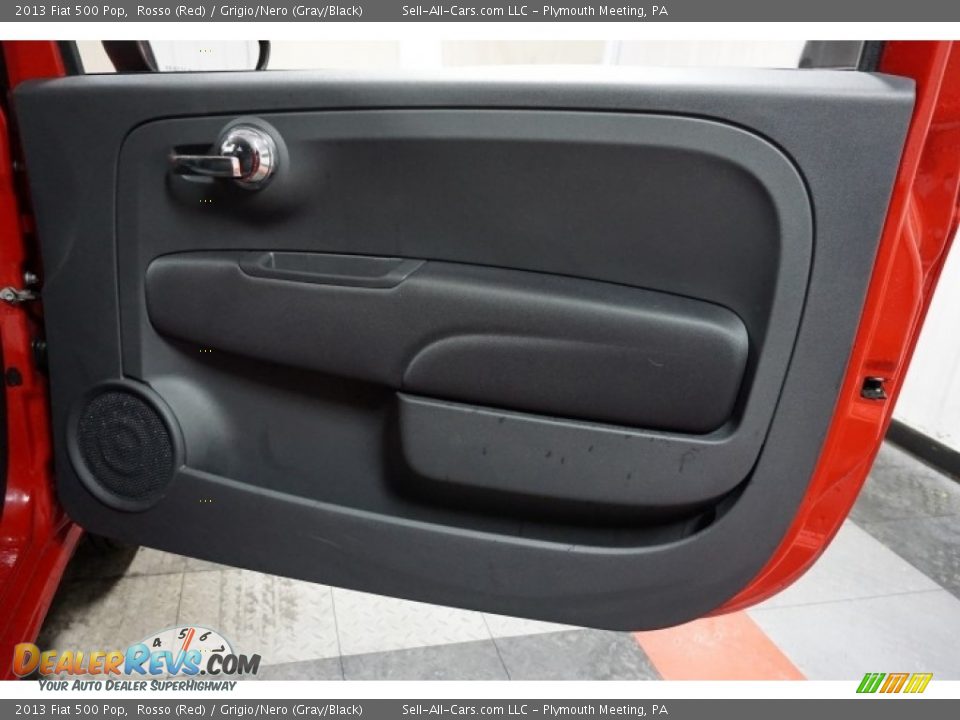 2013 Fiat 500 Pop Rosso (Red) / Grigio/Nero (Gray/Black) Photo #15