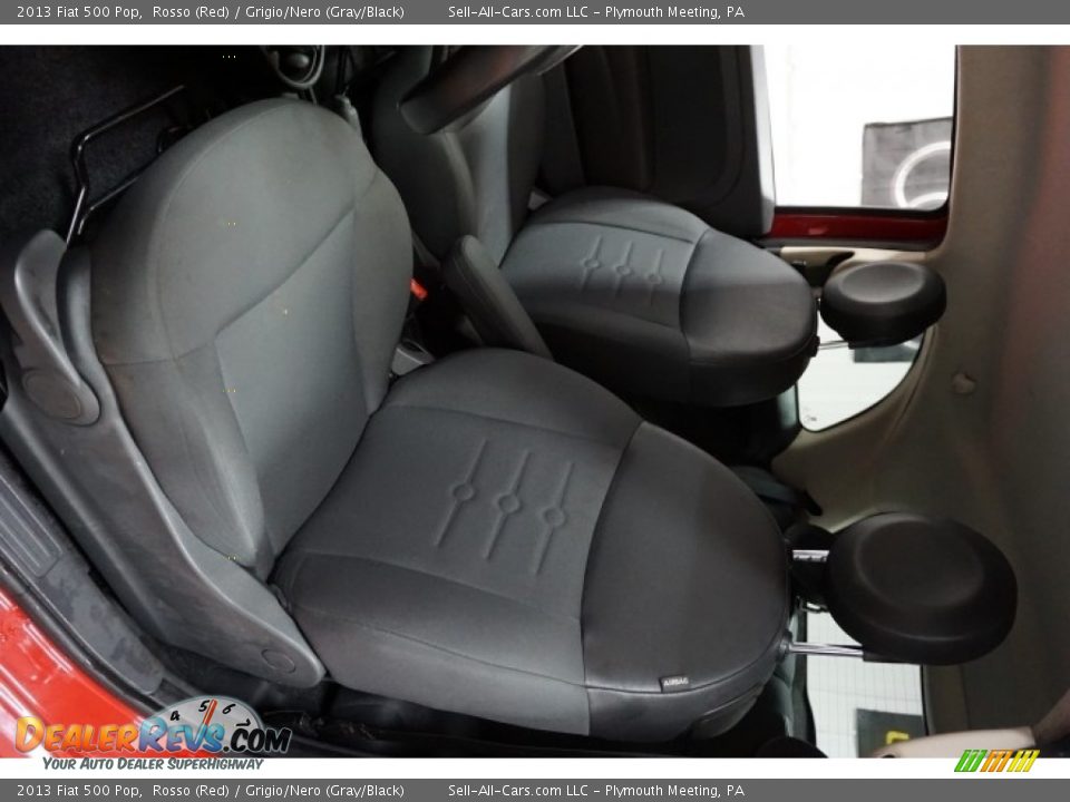 2013 Fiat 500 Pop Rosso (Red) / Grigio/Nero (Gray/Black) Photo #21