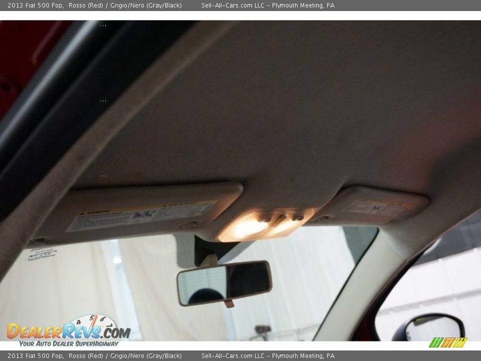 2013 Fiat 500 Pop Rosso (Red) / Grigio/Nero (Gray/Black) Photo #22