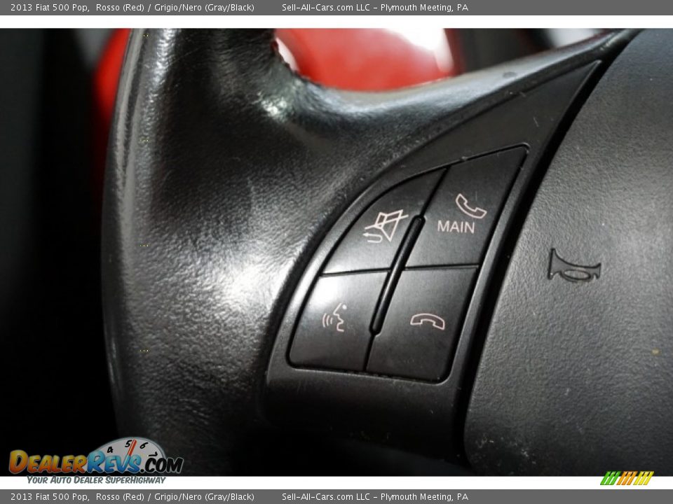 2013 Fiat 500 Pop Rosso (Red) / Grigio/Nero (Gray/Black) Photo #25