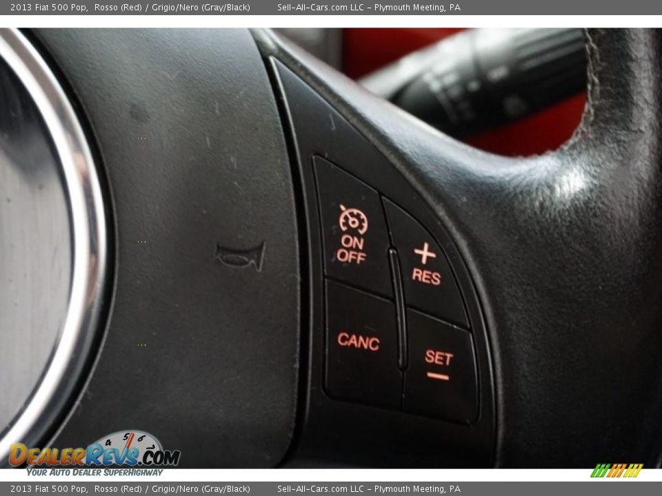 2013 Fiat 500 Pop Rosso (Red) / Grigio/Nero (Gray/Black) Photo #26