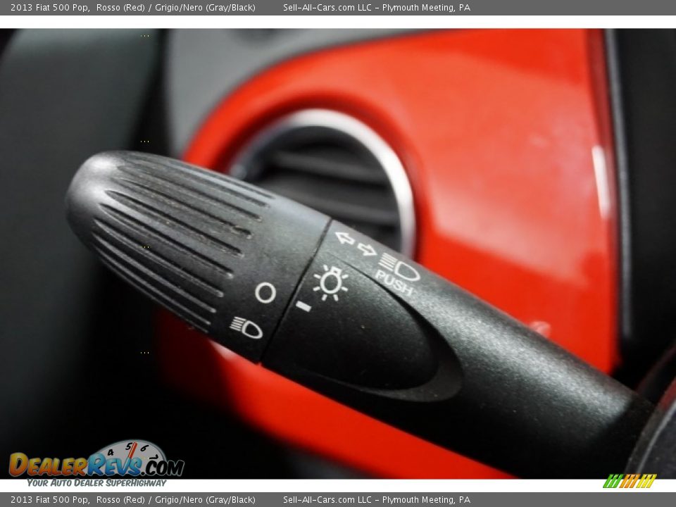 2013 Fiat 500 Pop Rosso (Red) / Grigio/Nero (Gray/Black) Photo #27