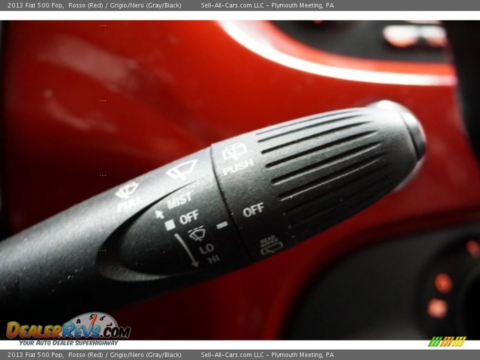 2013 Fiat 500 Pop Rosso (Red) / Grigio/Nero (Gray/Black) Photo #28