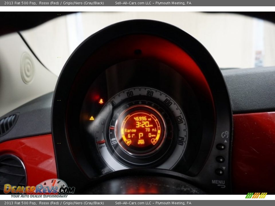 2013 Fiat 500 Pop Rosso (Red) / Grigio/Nero (Gray/Black) Photo #29