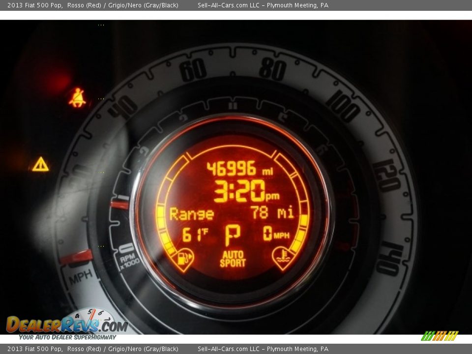 2013 Fiat 500 Pop Rosso (Red) / Grigio/Nero (Gray/Black) Photo #30