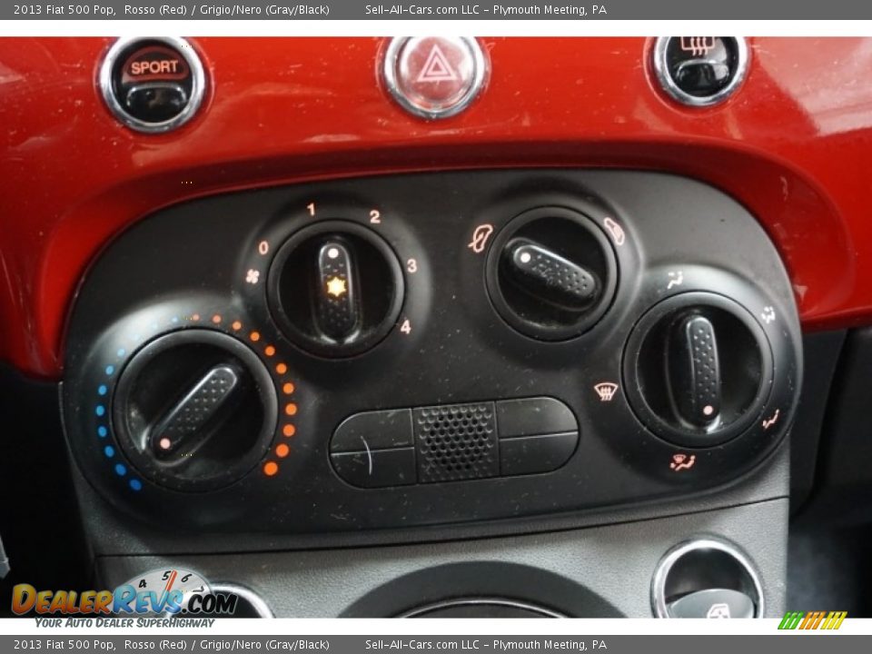 2013 Fiat 500 Pop Rosso (Red) / Grigio/Nero (Gray/Black) Photo #33