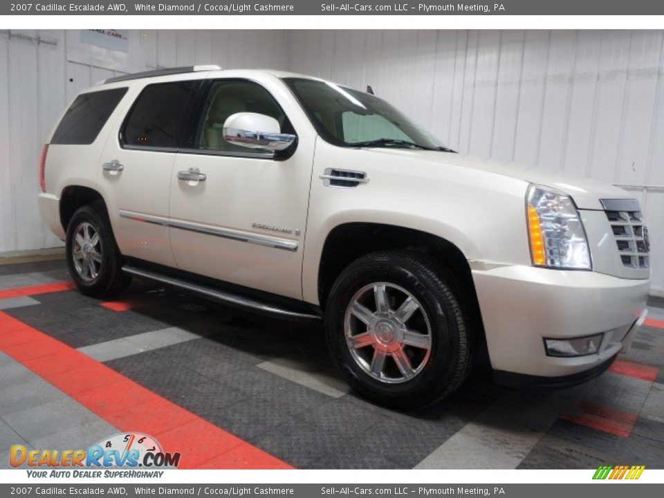 2007 Cadillac Escalade AWD White Diamond / Cocoa/Light Cashmere Photo #6