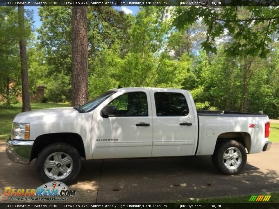 2013 Chevrolet Silverado 1500 LT Crew Cab 4x4 Summit White / Light Titanium/Dark Titanium Photo #1