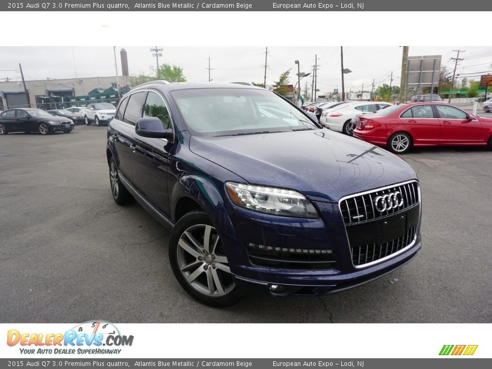 2015 Audi Q7 3.0 Premium Plus quattro Atlantis Blue Metallic / Cardamom Beige Photo #2