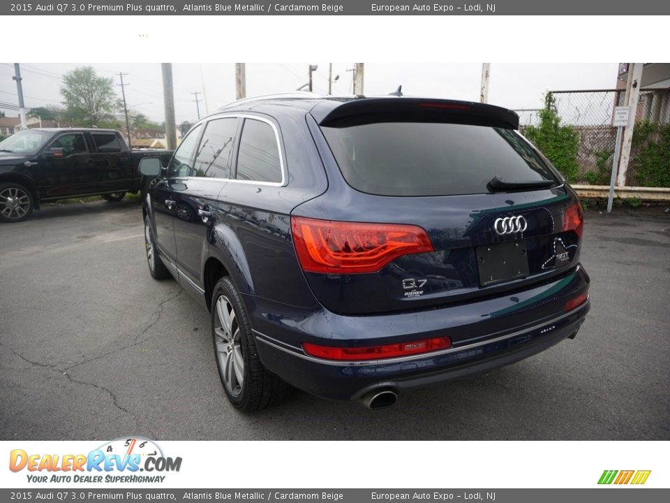 2015 Audi Q7 3.0 Premium Plus quattro Atlantis Blue Metallic / Cardamom Beige Photo #3