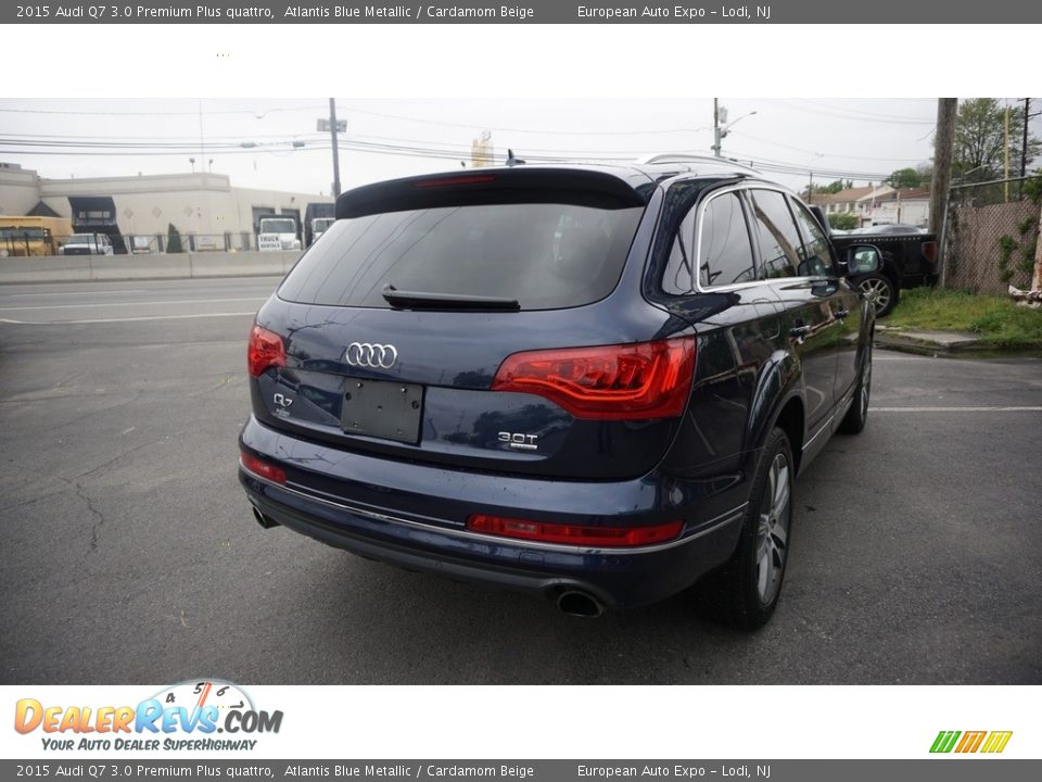 2015 Audi Q7 3.0 Premium Plus quattro Atlantis Blue Metallic / Cardamom Beige Photo #4