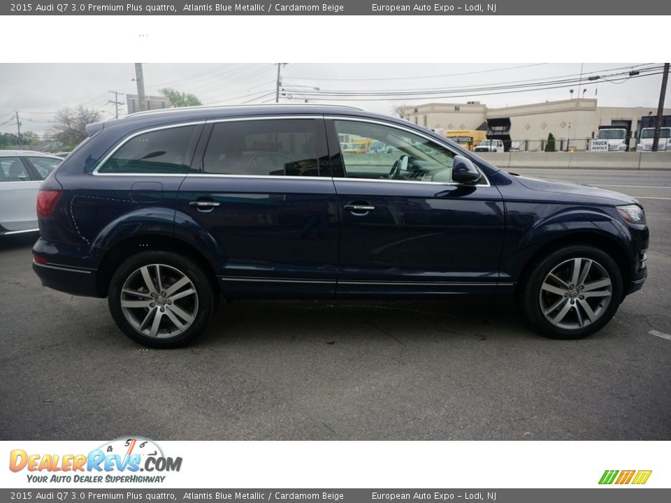 2015 Audi Q7 3.0 Premium Plus quattro Atlantis Blue Metallic / Cardamom Beige Photo #9