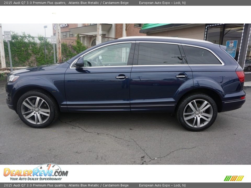 2015 Audi Q7 3.0 Premium Plus quattro Atlantis Blue Metallic / Cardamom Beige Photo #10