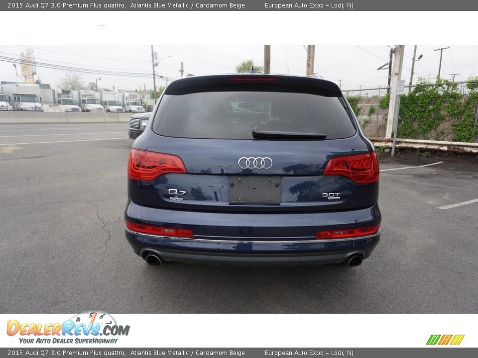 2015 Audi Q7 3.0 Premium Plus quattro Atlantis Blue Metallic / Cardamom Beige Photo #11