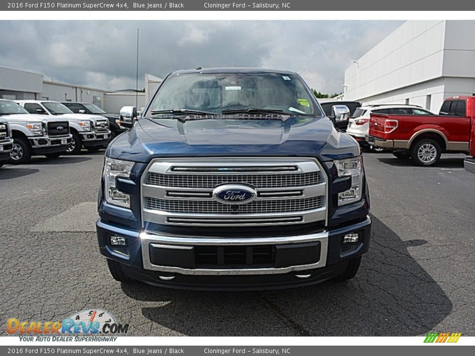 2016 Ford F150 Platinum SuperCrew 4x4 Blue Jeans / Black Photo #4