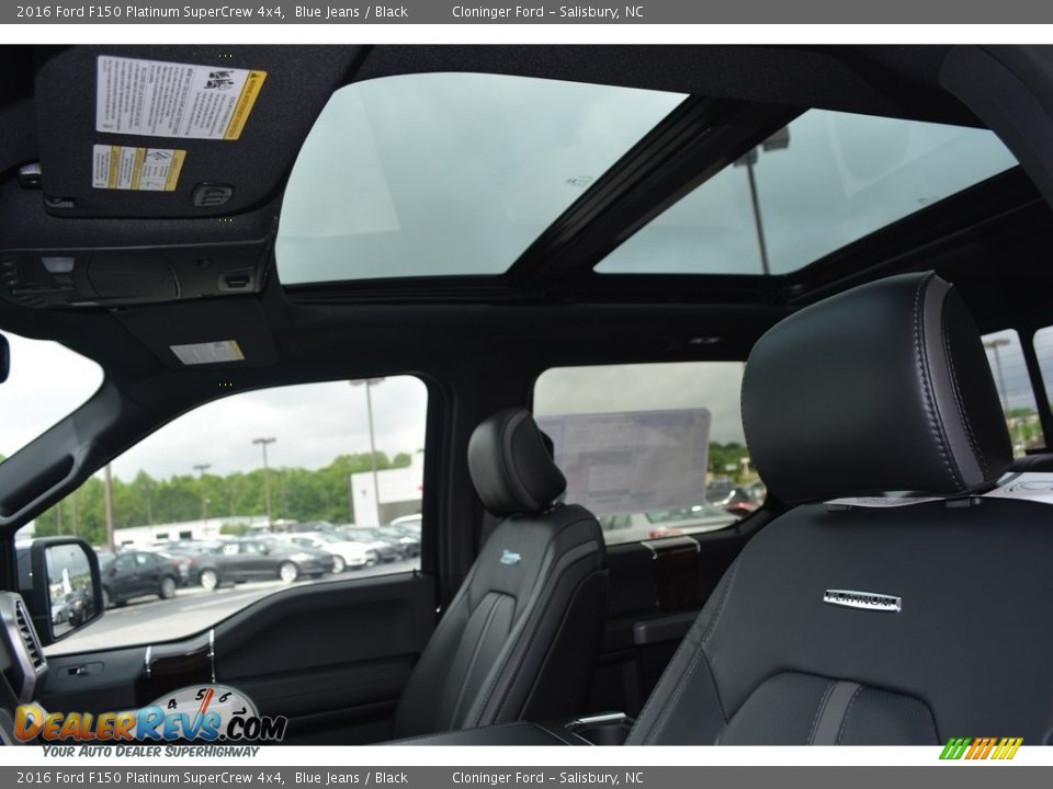 2016 Ford F150 Platinum SuperCrew 4x4 Blue Jeans / Black Photo #6