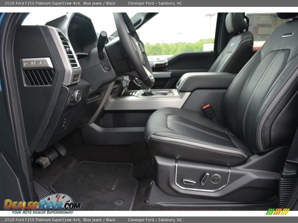 2016 Ford F150 Platinum SuperCrew 4x4 Blue Jeans / Black Photo #7