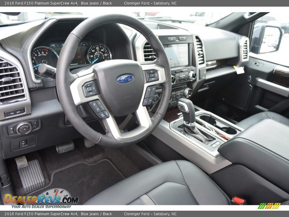 2016 Ford F150 Platinum SuperCrew 4x4 Blue Jeans / Black Photo #8