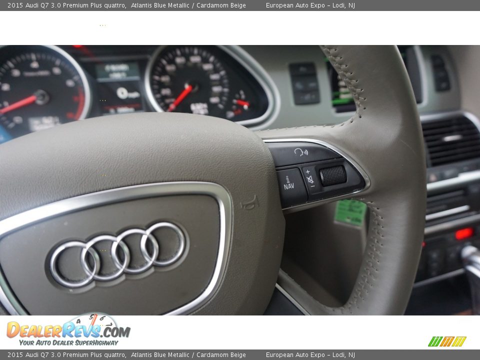 2015 Audi Q7 3.0 Premium Plus quattro Atlantis Blue Metallic / Cardamom Beige Photo #18
