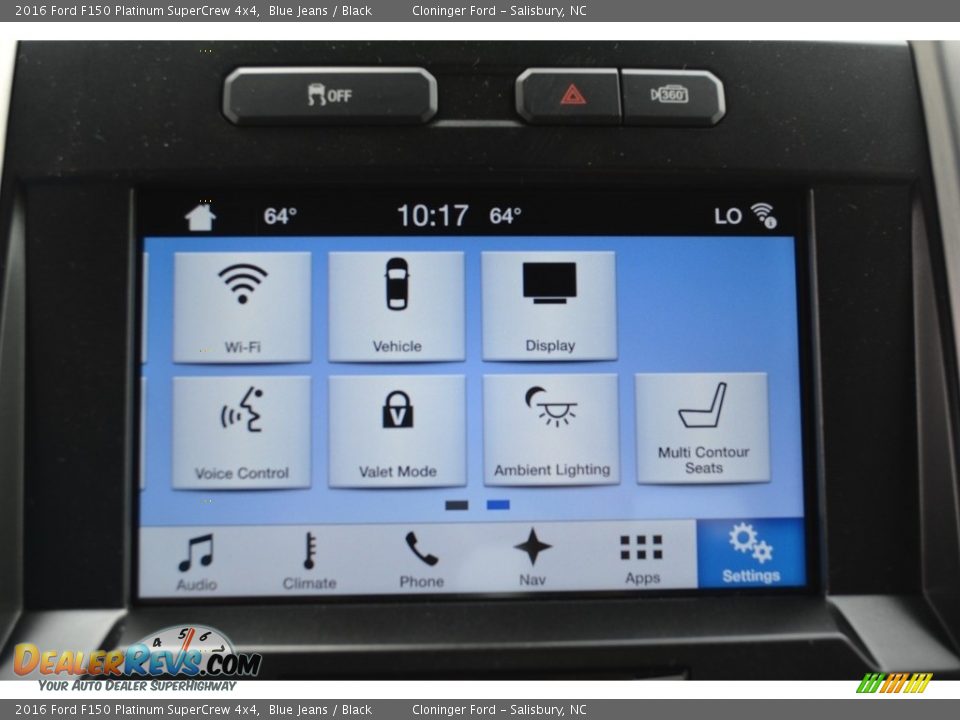 2016 Ford F150 Platinum SuperCrew 4x4 Blue Jeans / Black Photo #15