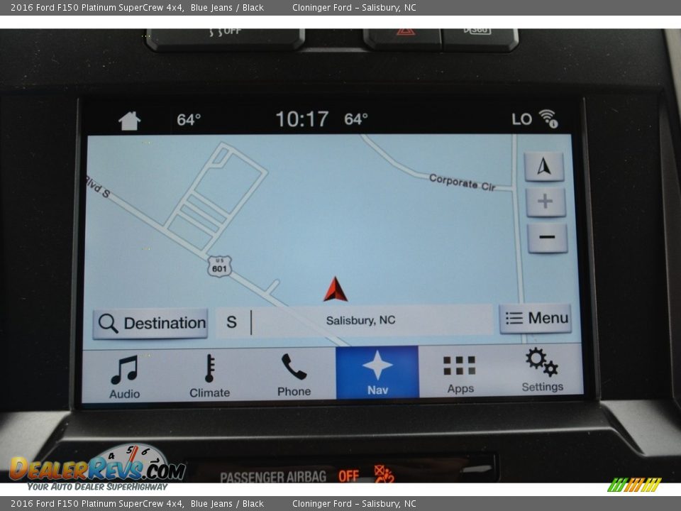 2016 Ford F150 Platinum SuperCrew 4x4 Blue Jeans / Black Photo #16