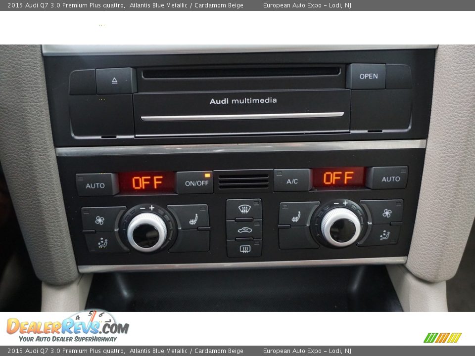 2015 Audi Q7 3.0 Premium Plus quattro Atlantis Blue Metallic / Cardamom Beige Photo #26
