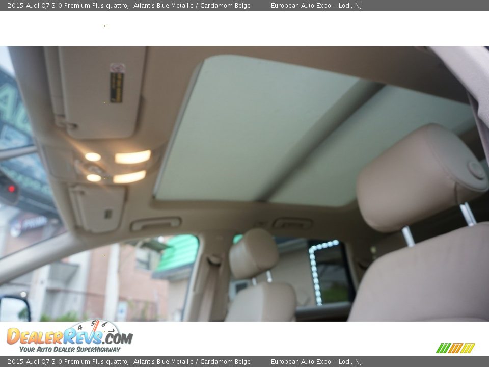 2015 Audi Q7 3.0 Premium Plus quattro Atlantis Blue Metallic / Cardamom Beige Photo #30