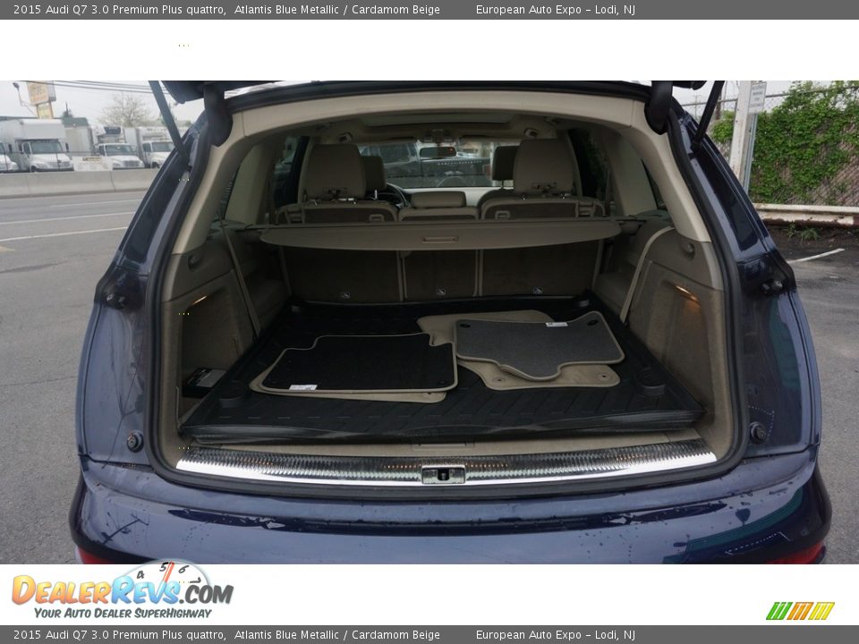 2015 Audi Q7 3.0 Premium Plus quattro Atlantis Blue Metallic / Cardamom Beige Photo #31
