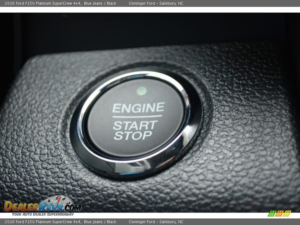 2016 Ford F150 Platinum SuperCrew 4x4 Blue Jeans / Black Photo #29