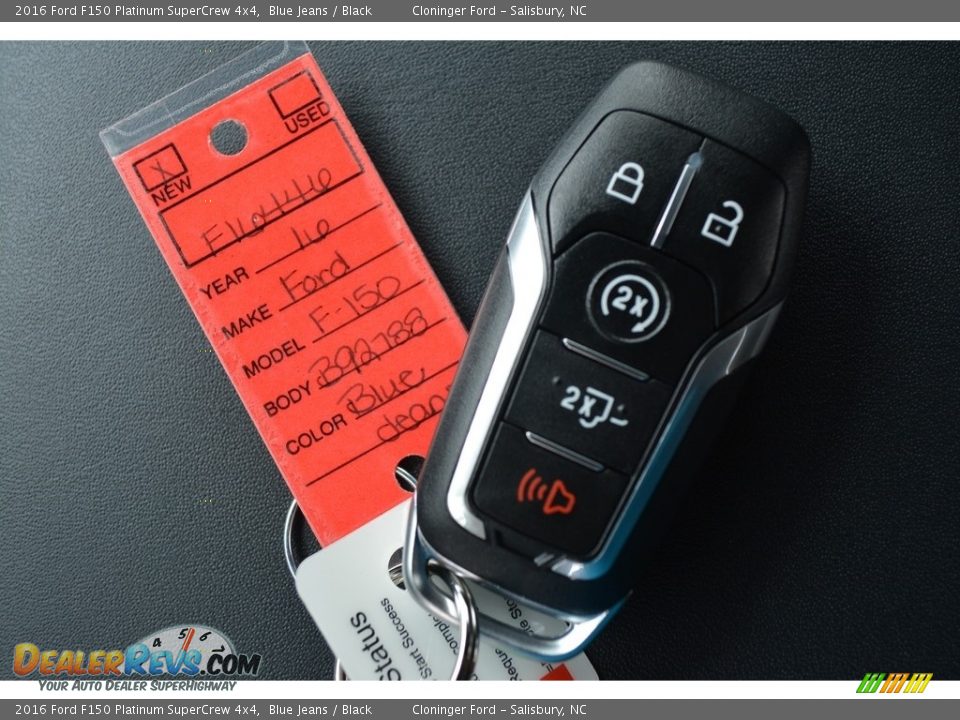 2016 Ford F150 Platinum SuperCrew 4x4 Blue Jeans / Black Photo #30