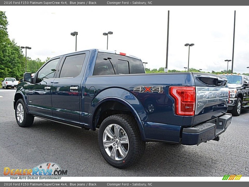 2016 Ford F150 Platinum SuperCrew 4x4 Blue Jeans / Black Photo #31